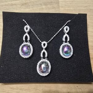 Elegant 925 Sterling Silver Jewlery Set With Moissenite Diamonds